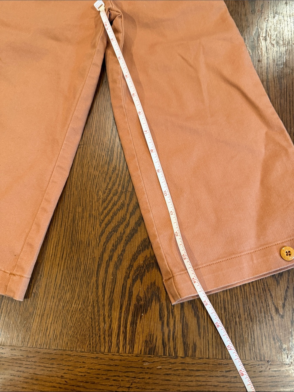 Matilda Jane Khaki Wide-Leg Pants with Multicolor Button Accents • pockets • 4 - Picture 5 of 7